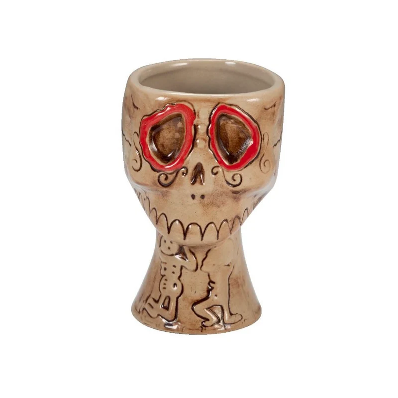 40 cl - Tiki Maori Teschio Bicchiere Cocktail Mug In Ceramica