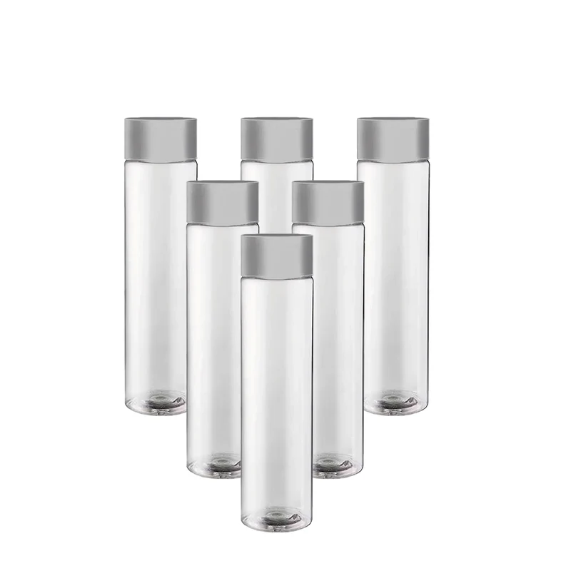 50 cl - Kefass Bottiglia Acqua Cilindrica In Vetro con Tappo a Vite - Set 6 Pz