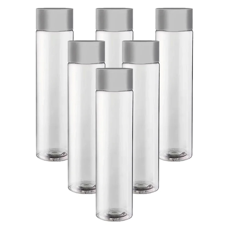 75 cl - Bottiglia Acqua Cilindrica In Vetro con Tappo a Vite - Set 6 Pz