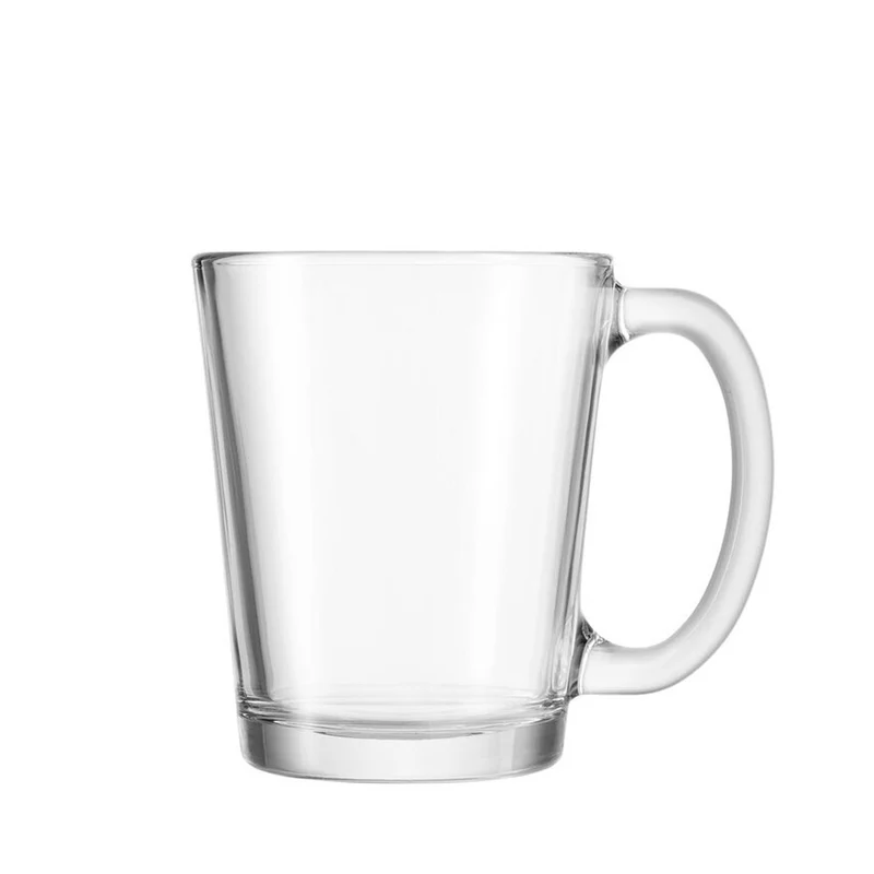 31 cl - Conic Mug Multiuso Con Manico - In Vetro - Set 6 Pz