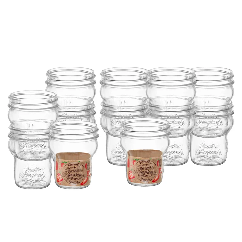 27.5 cl - Quattro Stagioni Vasetto Impilabile In Vetro Senza Capsula- Set 6 Pz
