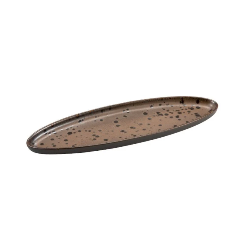 37.5x11.5 cm - Phobos Vassoio Ovale In Stoneware Set 6 Pz
