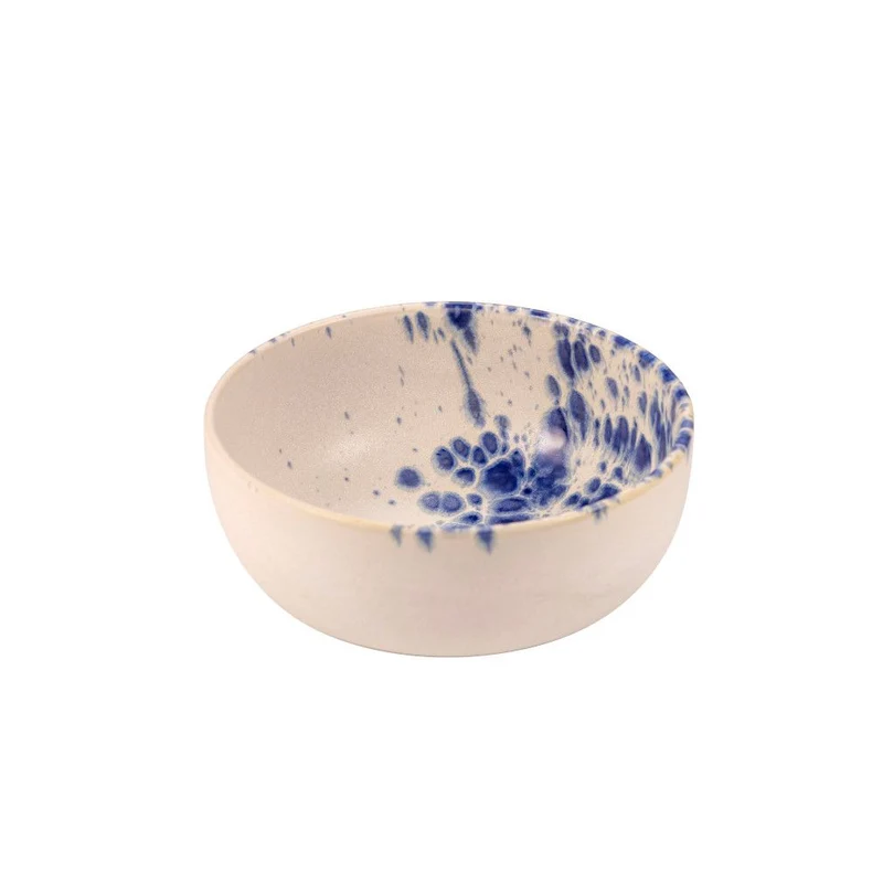 18 cm - Phobos Insalatiera Coppa Alta Rotonda In Stoneware Set 4 Pz
