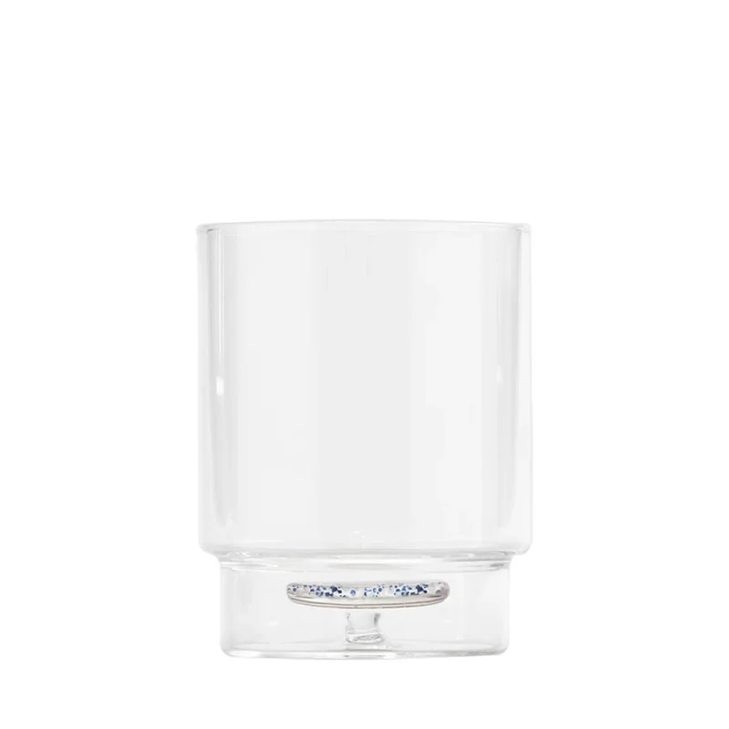 35 cl - Teca Terrazzo Bicchiere Acqua Fatto a Mano In Vetro Borosilicato Set 6 Pz