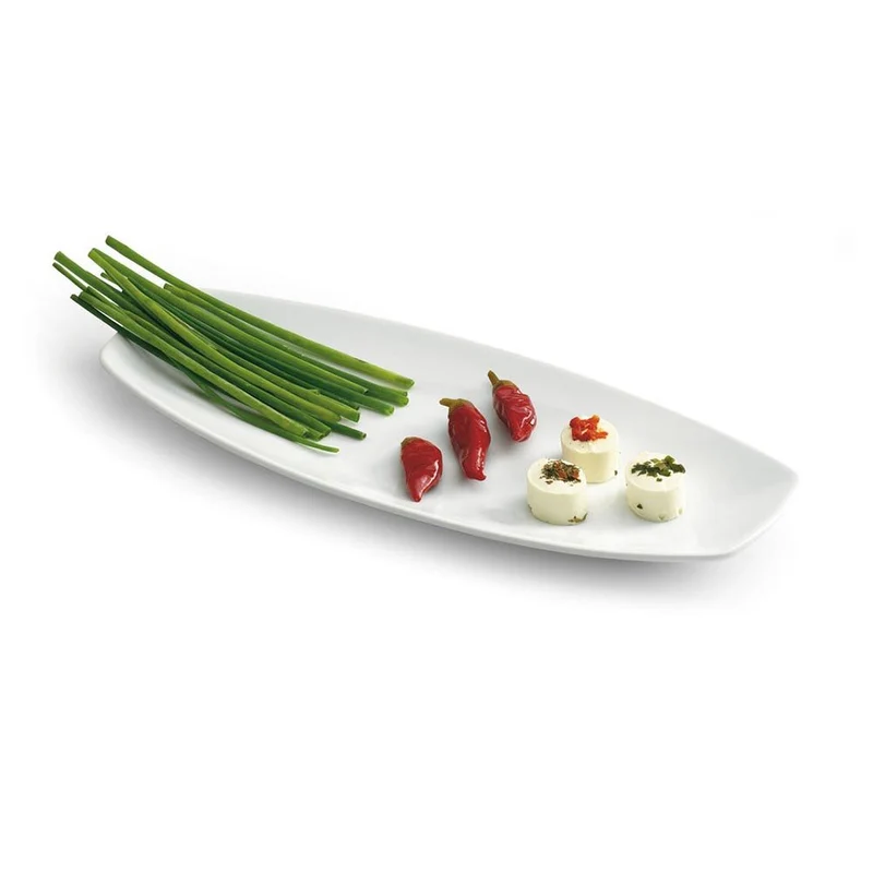 28 x 12 cm - Party Vassoio Rettangolare In Porcellana Set 6 Pz