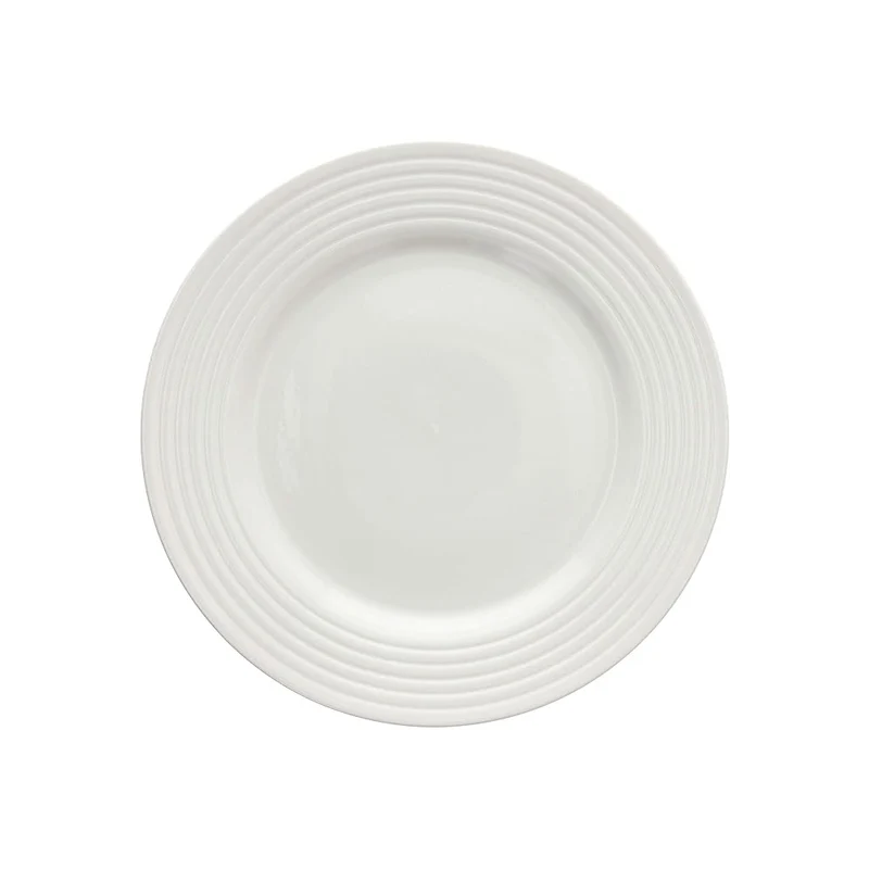 Polis Rings Servizio Piatti In Porcellana Bianca - Set 18 Pz
