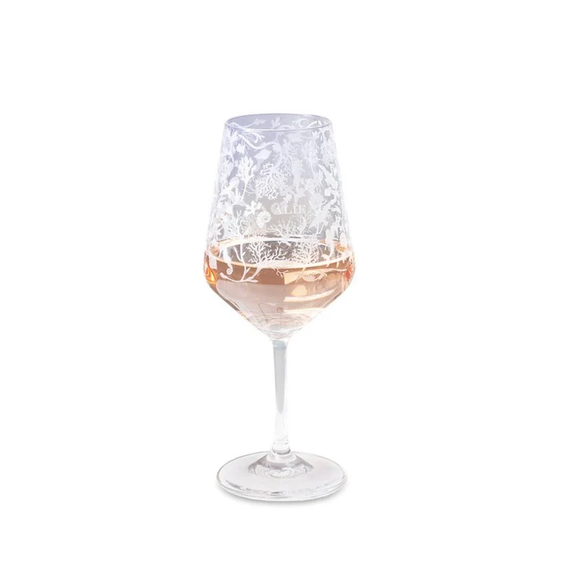 53 cl - Alie Calice Vino In Vetro Serigrafato Set 6 Pz