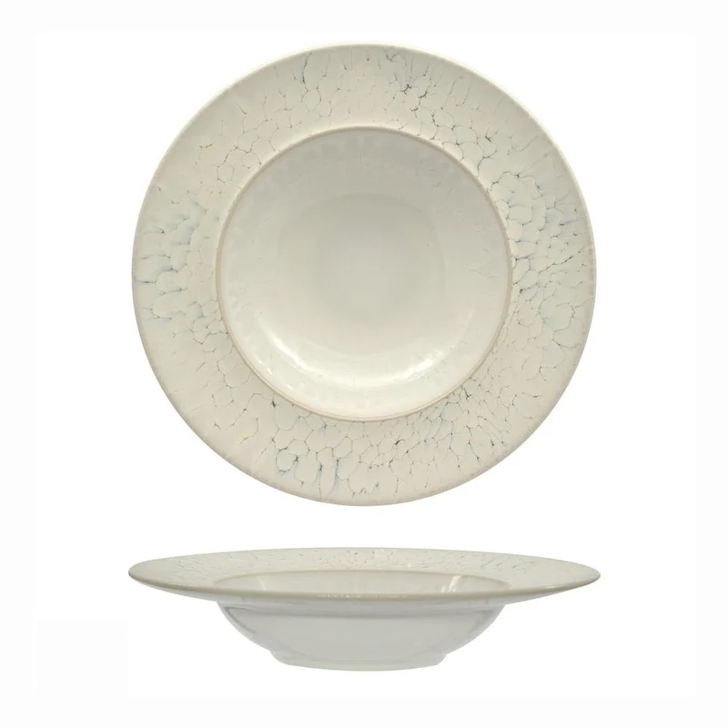 17 cm - Luz Piatto Fondo Pasta Bowl Decorato In Gres porcellanato Set 4 Pz