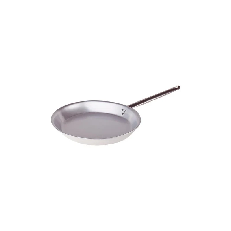 Alluminio 3mm Professionale Padella Bassa Svasata Ovale Con Manico Tubolare Inox
