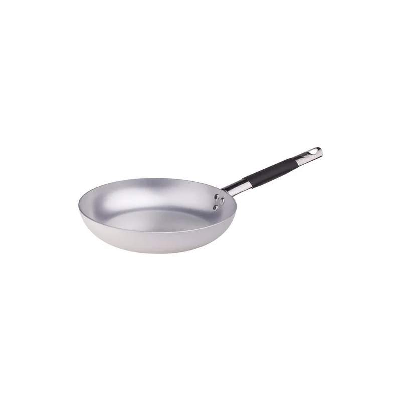 Alluminio 3mm Professionale Padella Bassa Svasata Con Manico Cool Inox