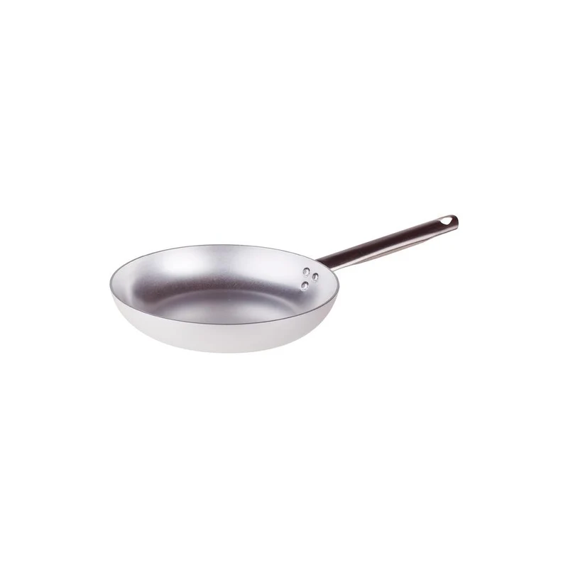 Alluminio 3mm Professionale Padella Bassa Svasata Con Manico Tubolare Inox