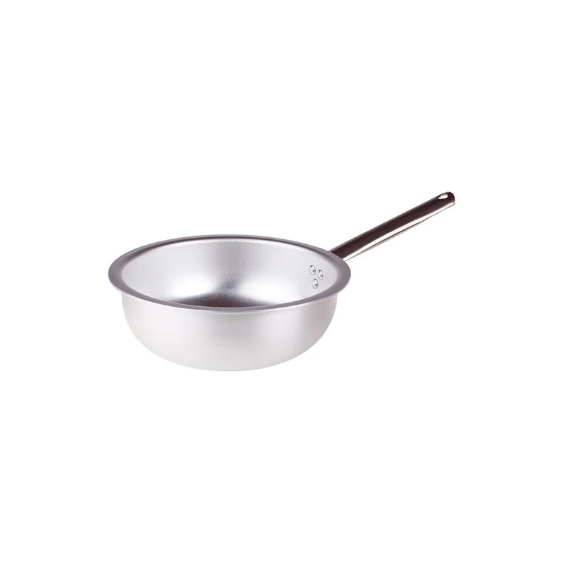Alluminio 3mm Professionale Padella Alta Da Mantecatura Con Manico Tubolare Inox