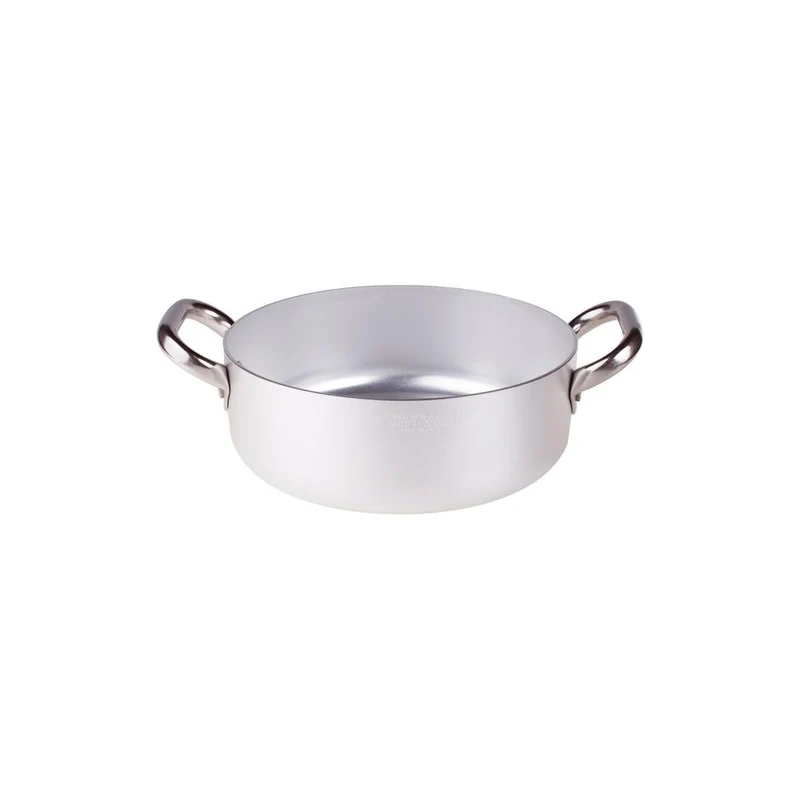 Alluminio 3mm Professionale Casseruola Bassa Con 2 Maniglie Inox