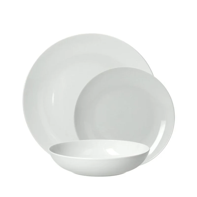 Metropolis Servizio Piatti Tavola In Porcellana - Set 18 Pz