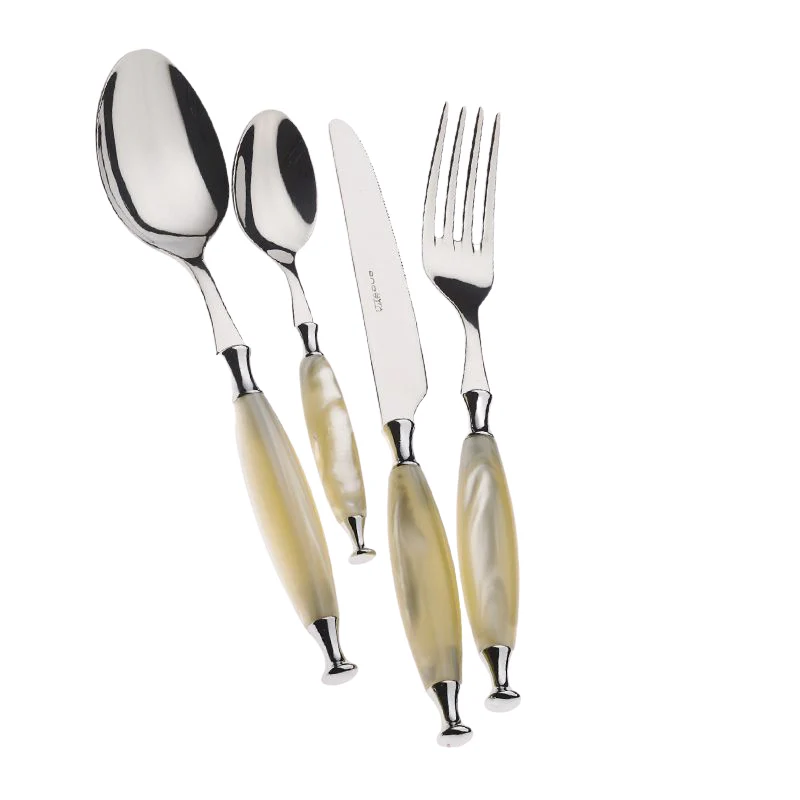 Country Servizio Posate Ghiera Lucida Acciaio Inox - Set 24 Pz