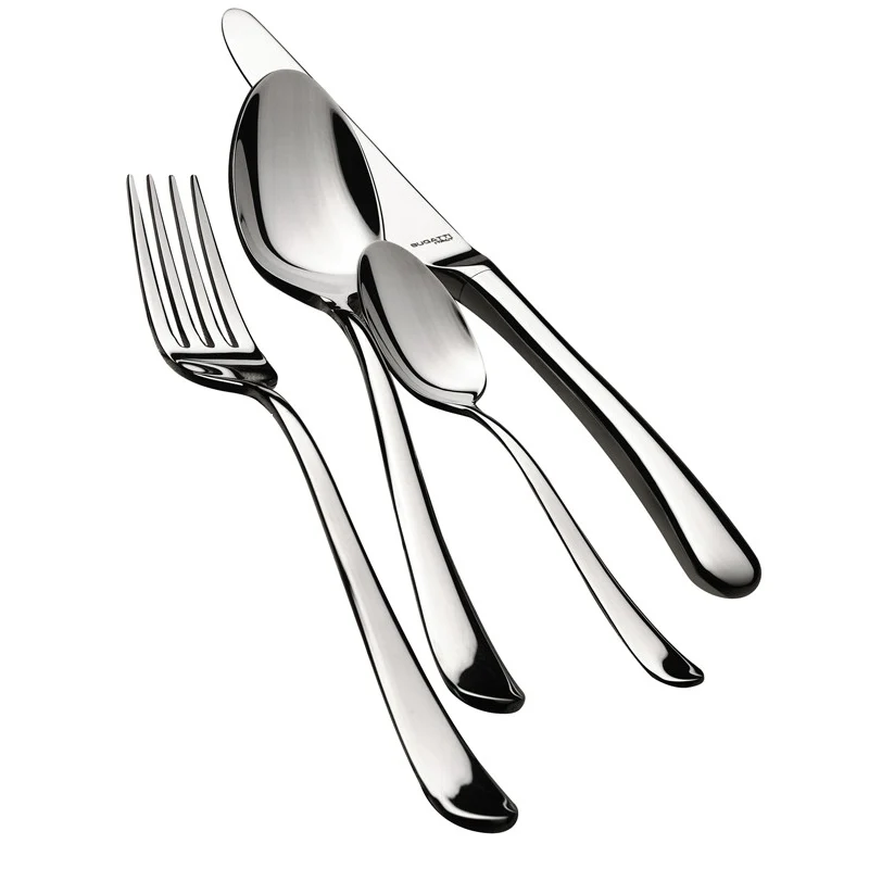 Settimocelo Servizio Posate Ghiera Lucida Acciaio Inox - Set 24 Pz