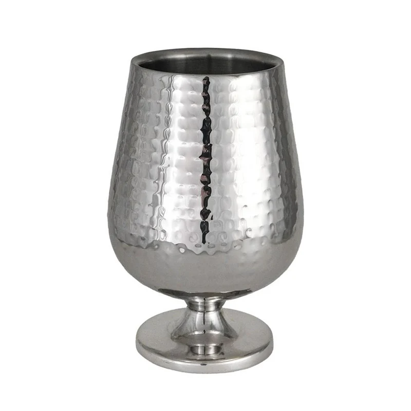 15 cm - Portofino Double Wall Rinfrescatore Portabottiglie Rialzato In Acciaio Satinato