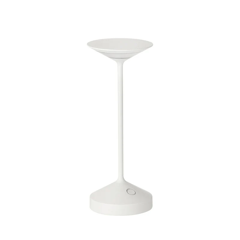 22 cm - Tempo Mini Lampada Da Tavolo Ricaricabile In Alluminio