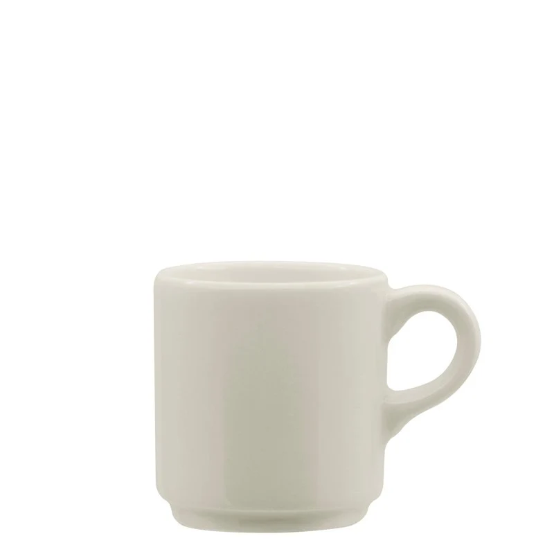 9 cl - Prime Tazzina Caffé Impilabile In Porcellana - Set 12 Pz