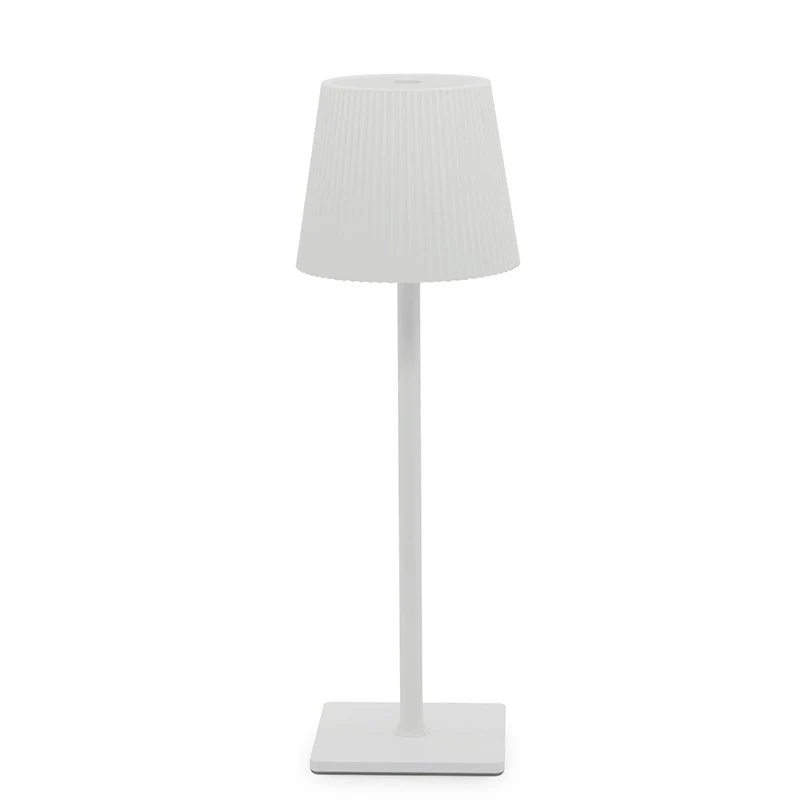 34 cm - Plisse Lampada Da Tavolo In Alluminio