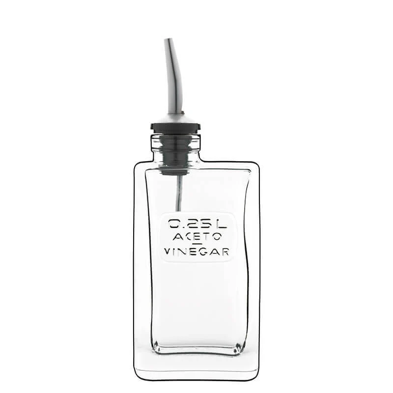 25 cl - Optima Acetiera In Vetro Con Beccuccio Versatore