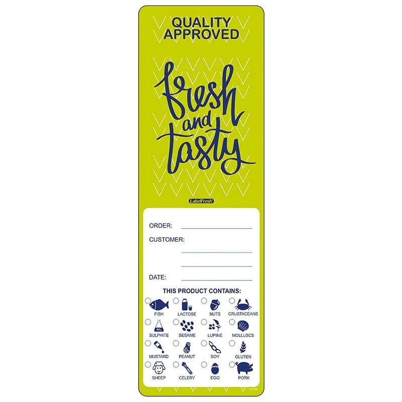 Etichetta Adesiva Per Allergeni Per Delivery - Set 250 Pz
