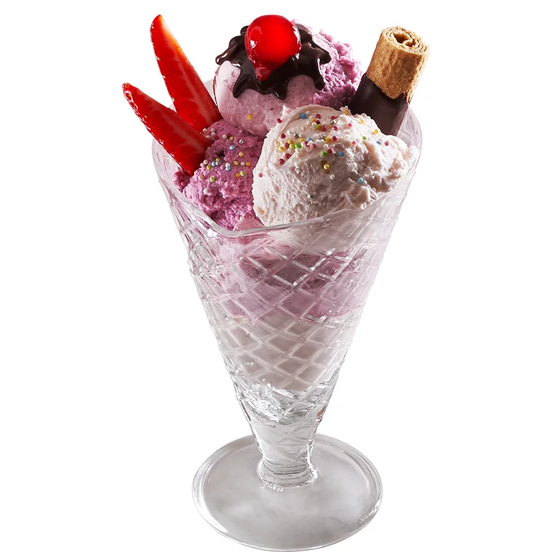 27 cl - Gelato Coppa Gelato Cornetto In Vetro - Set 6 Pz