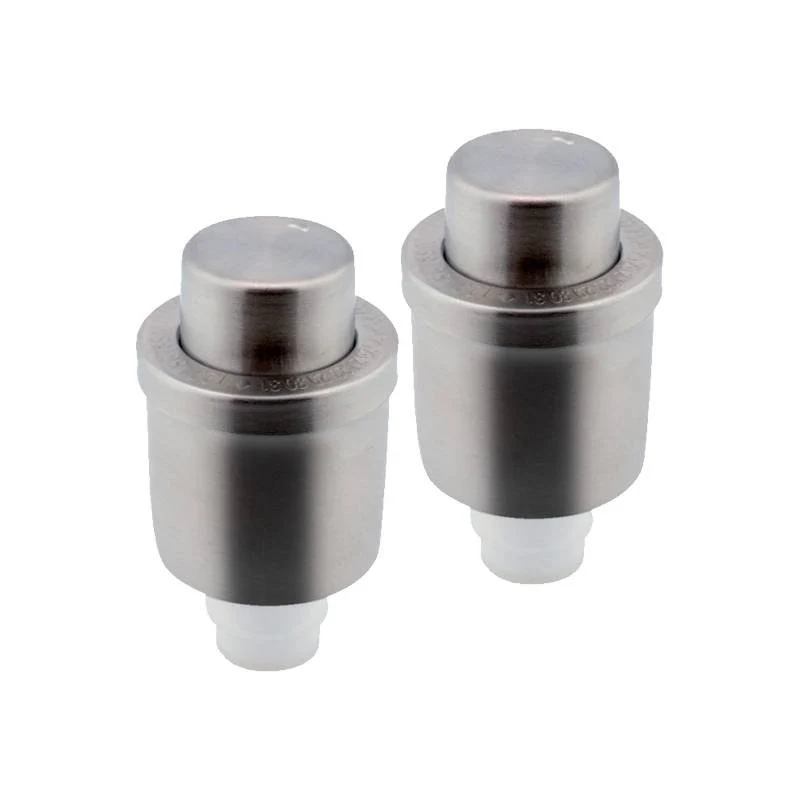Mixage Tappo Sottovuoto Salva Vino In Acciaio Inox Con Indicatore Data - Set 2 Pz