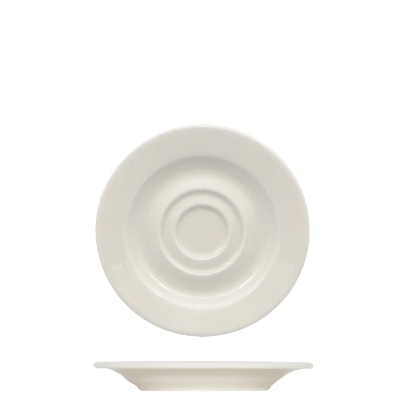 13 cm - Prime Piattino Tazzina Caffé In Porcellana - Set 12 Pz