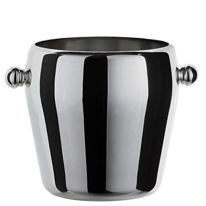 Ø 12 x H 12 cm - Secchiello Ghiaccio - Champagne In Acciaio Inox