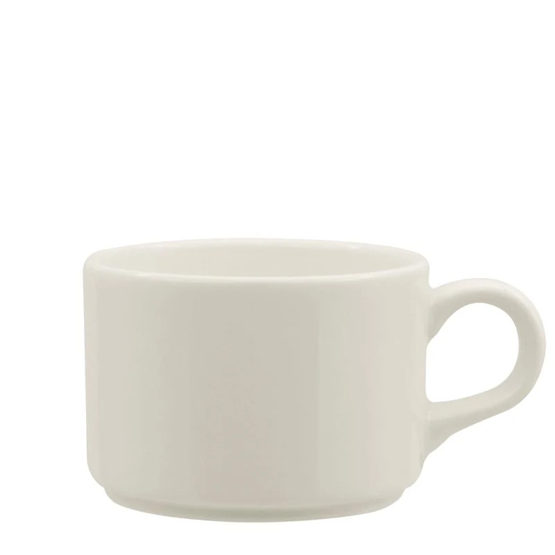 23 cl - Prime Tazza Thè Impilabile In Porcellana - Set 12 Pz