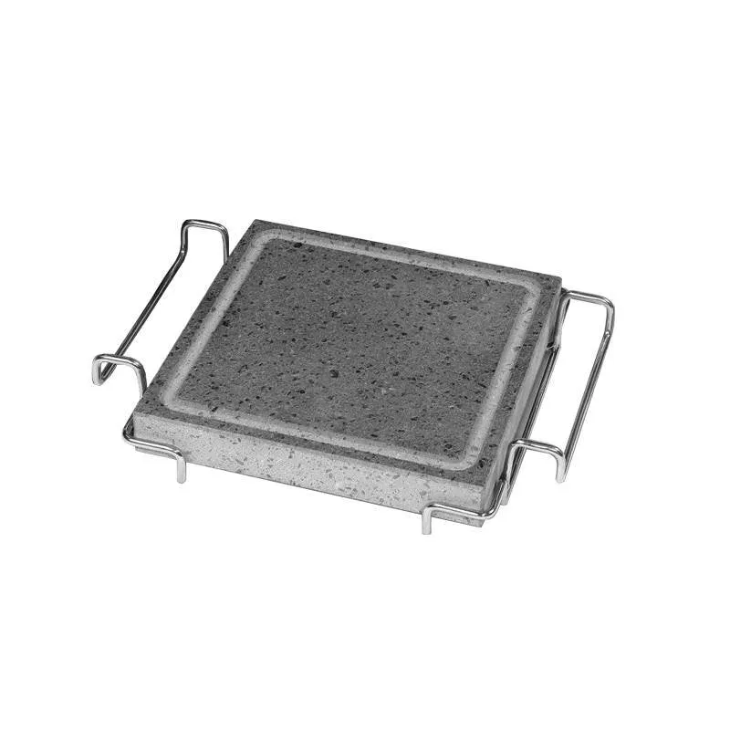 21 cm - Convivio Pietra Lavica Quadrata Con Supporto
