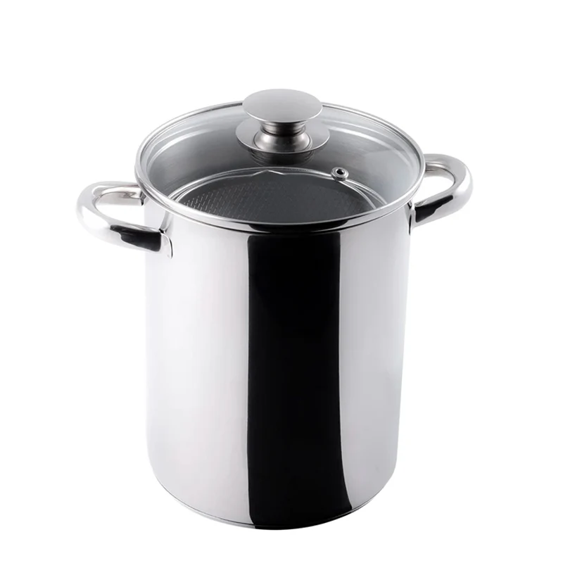 16 cm - La Divina ReInox Pentola Alta - Asparagera Con Coperchio In Acciaio Inox