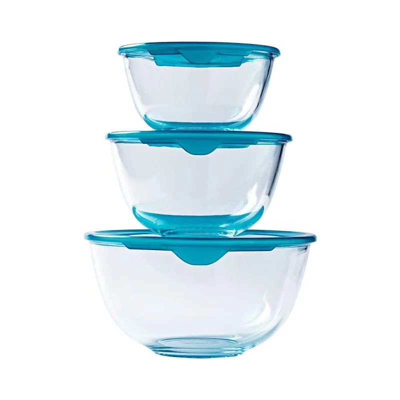 Prep & Store Set Coppe Multiuso Con Coperchio In Vetro Borosilicato