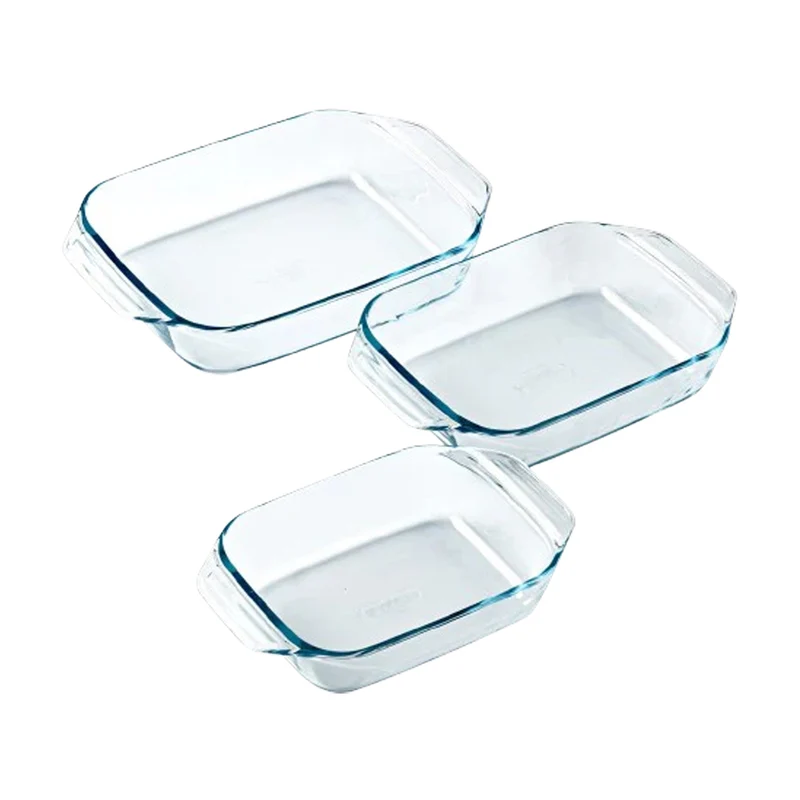 Irresistible Set Pirofile Rettangolari In Vetro Borosilicato - Set 3 Pz