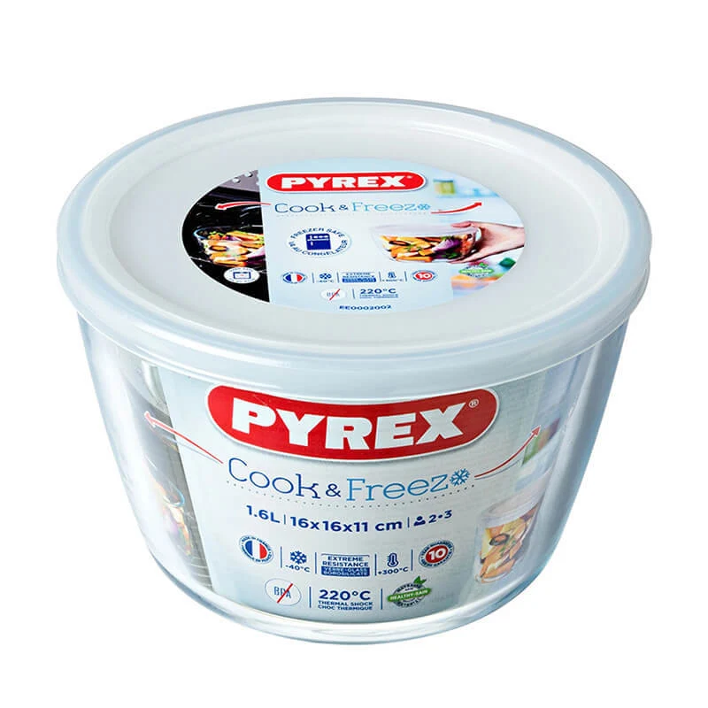 Cook & Freeze Contenitore Per Alimenti Rotondo In Vetro Borosilicato