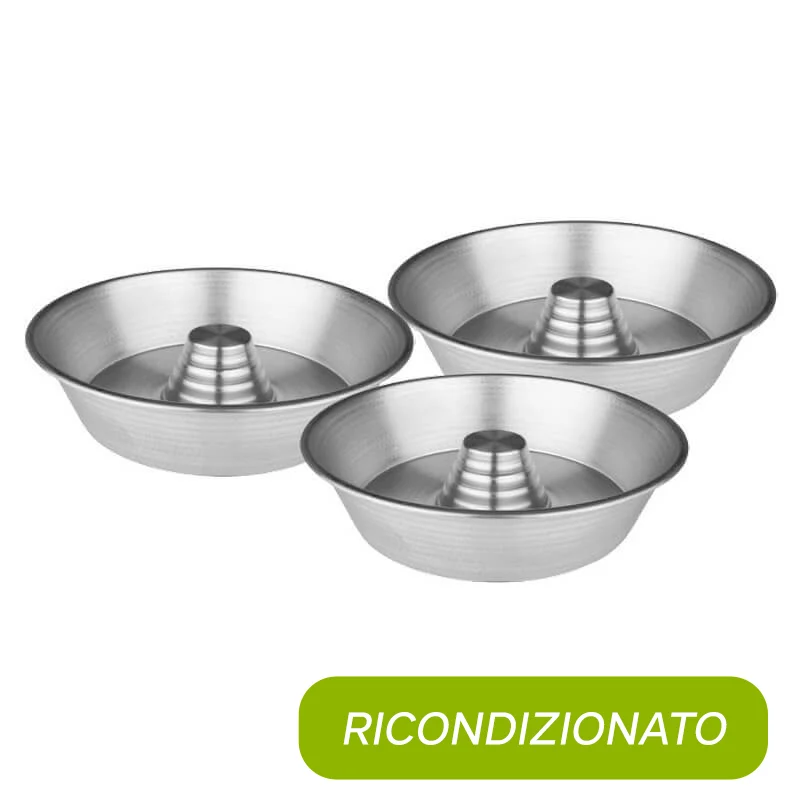 Tris Stampi Forno Per Ciambelle In Alluminio Ricondizionate Grado A - Set 3 Pz