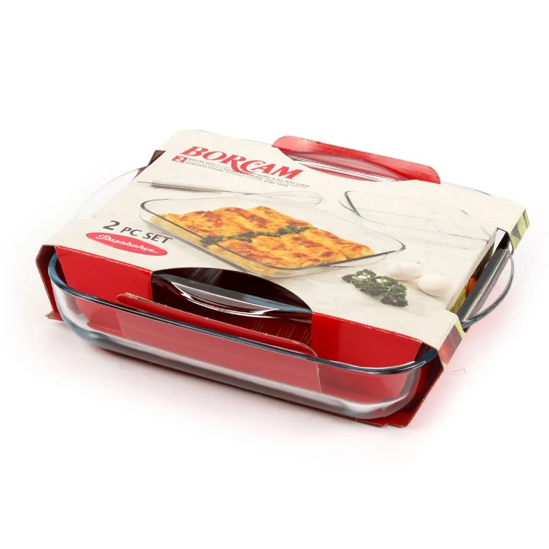 Borcam Set Pirofile Quadrate In Vetro Borosilicato - Set 2 Pz