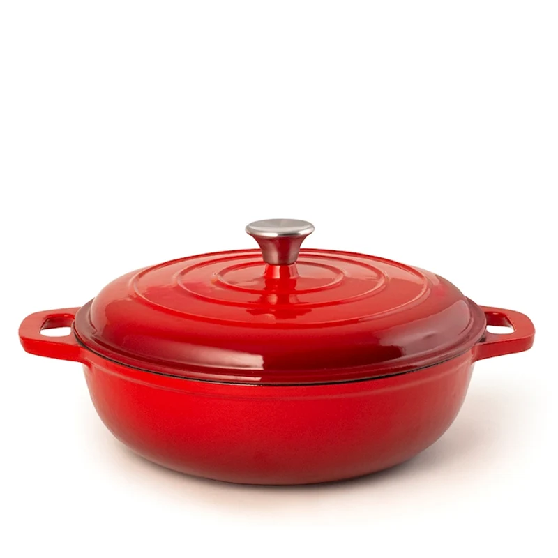 30 cm - Ghisa Casseruola Rotonda Con Coperchio In Ghisa