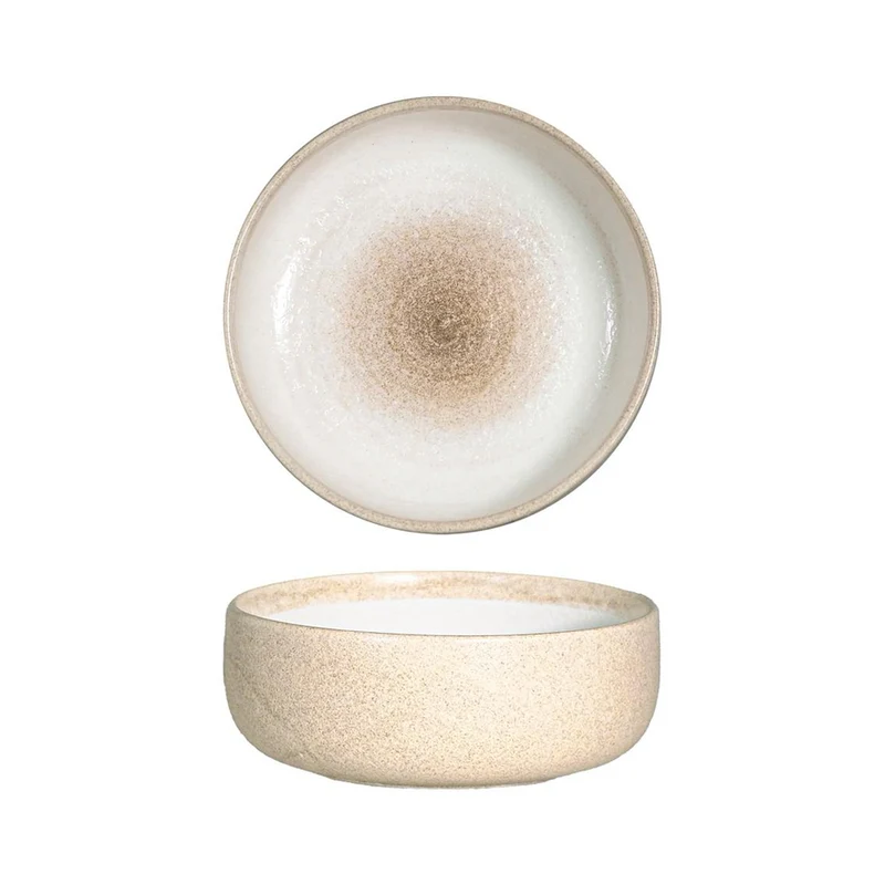 16 cm - Gemscape Sabbia Coppa Insalatiera In Porcellana Set 6 Pz