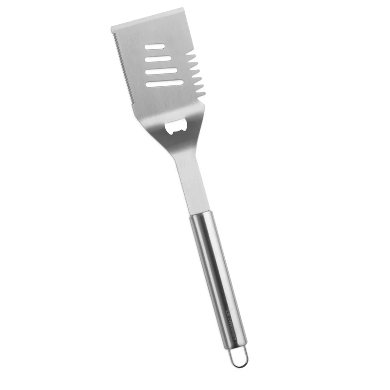 45 cm - BBQ Outdoor Spatola Piatta In Acciaio Inox
