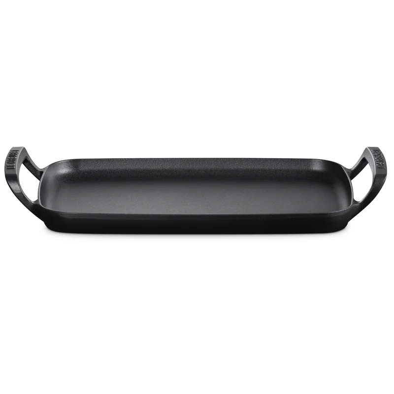 40x26 cm - BBQ Outdoor Piastra Rettangolare Liscia In Ghisa