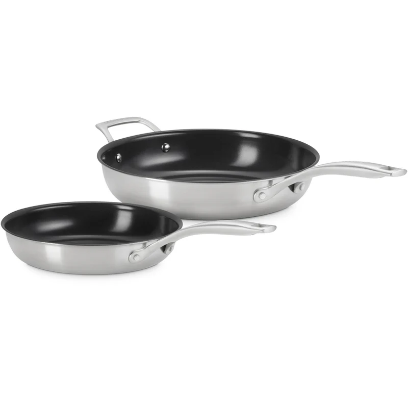 Inox Essential Set Padelle Basse In Acciaio Inox Set 2 Pz