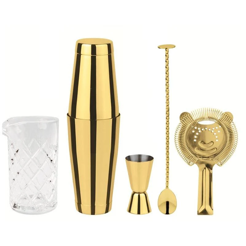 Crystal Set Mixology In Acciaio Inox Set 5 Pz