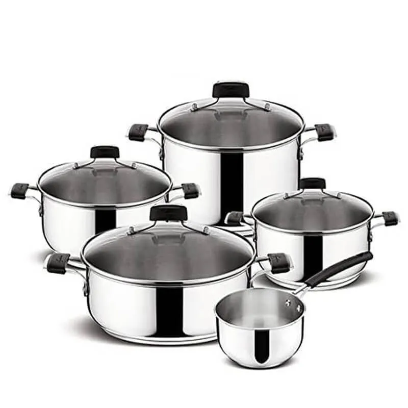Tempra Set Pentole In Acciaio Inox - Set 9 Pz