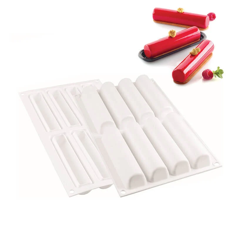 8 Forme Cylindre Kit Stampo Éclair In Silicone