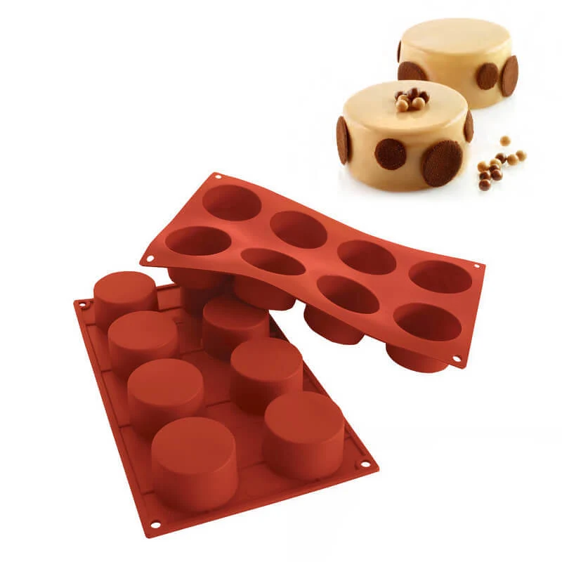 8 Forme Classic Stampo Cilindro In Silicone