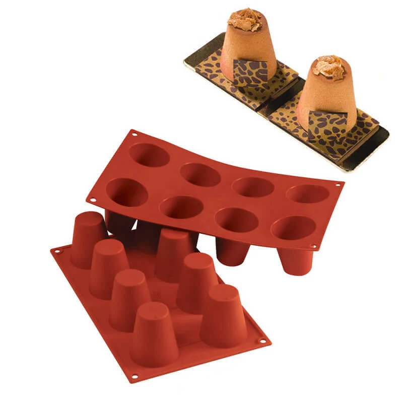 8 Forme Classic Stampo Babà In Silicone