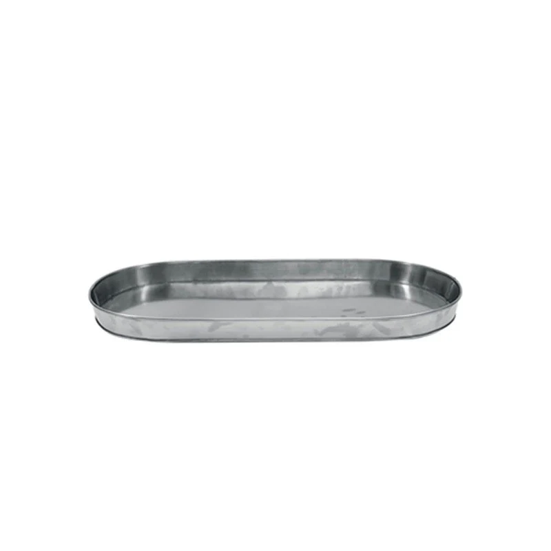 60.5x32.5 cm Vassoio Raccogli Condensa Ovale In Acciaio Inox