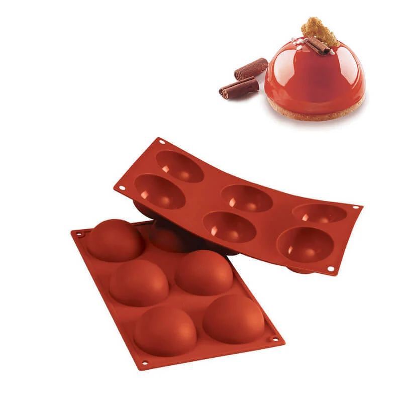 6 Forme Classic Stampo Semisfera In Silicone